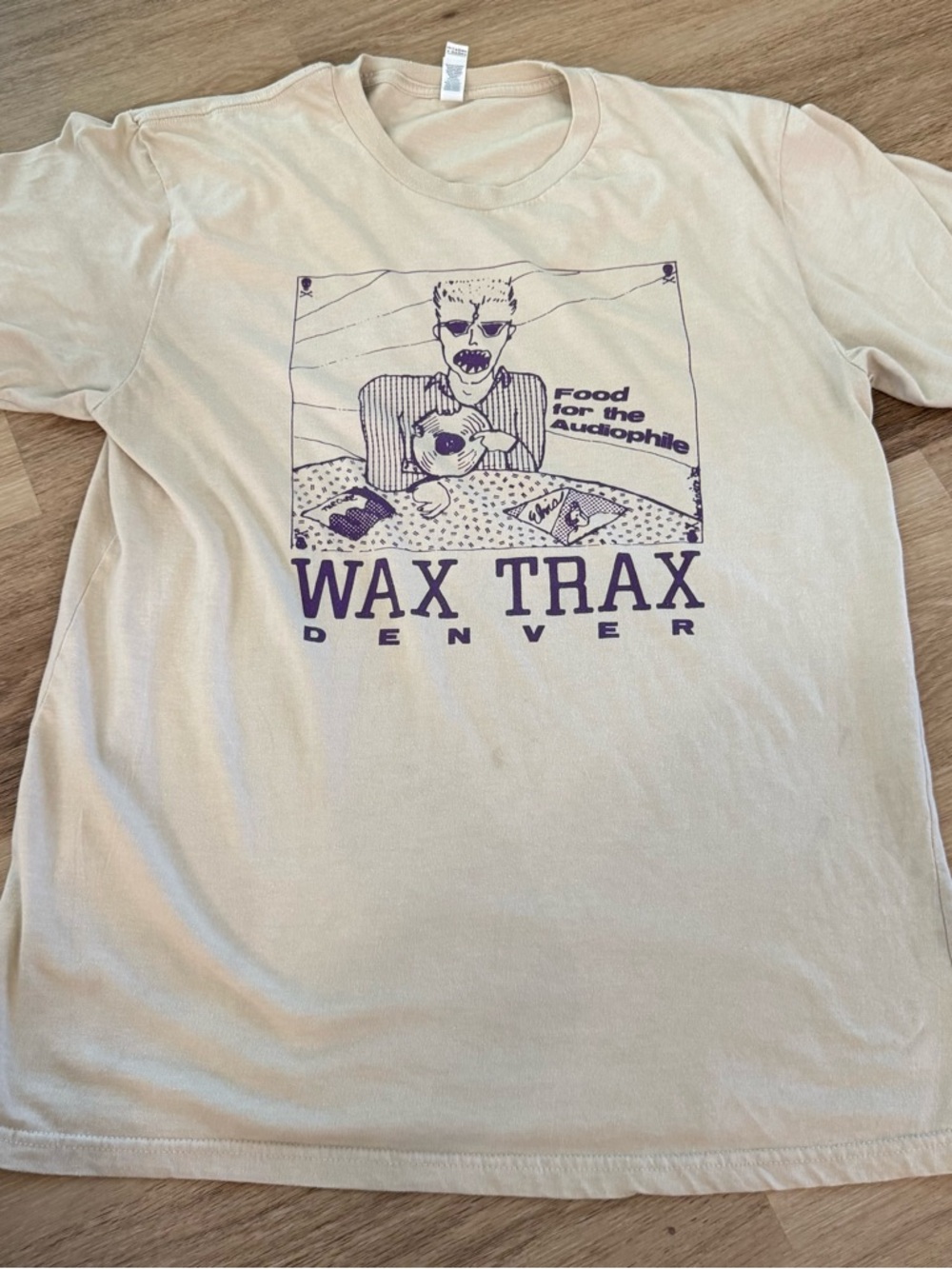 Wax Trax Denver Beige Graphic Tee